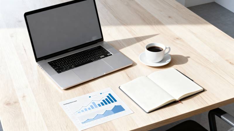 办公桌上的工作场景图片