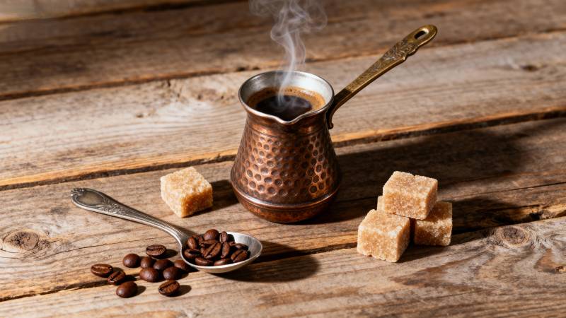 咖啡香浓 糖块相伴图片