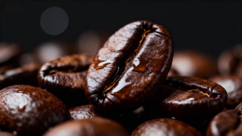 咖啡豆特写图片