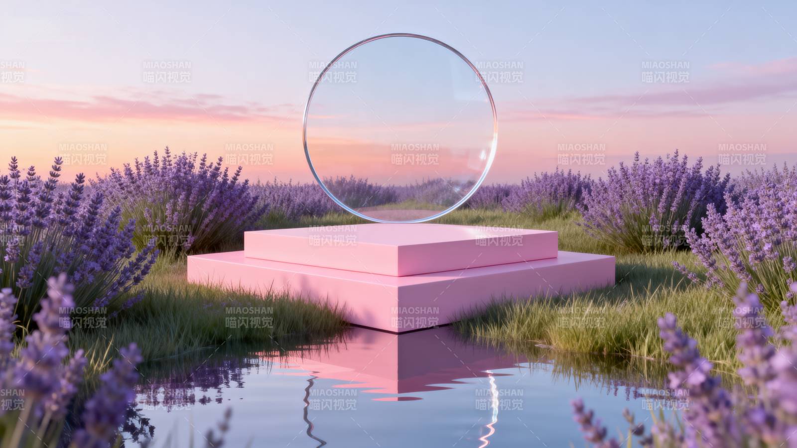 紫花映镜台图片