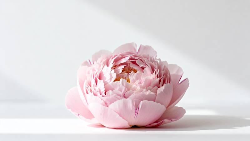 粉嫩牡丹绽放图片