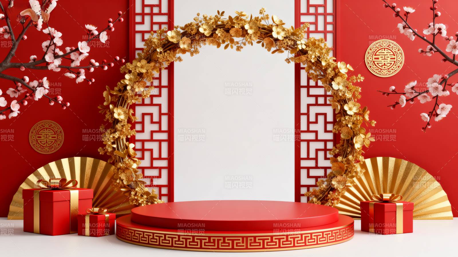 新春喜庆舞台图片