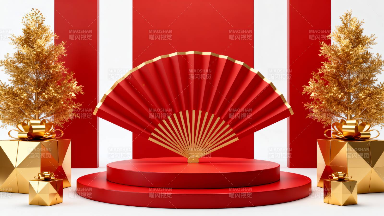 红金圣诞舞台图片