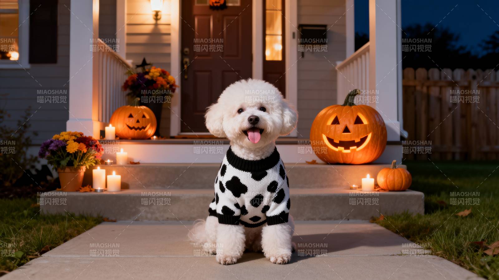 万圣节小狗装扮图片