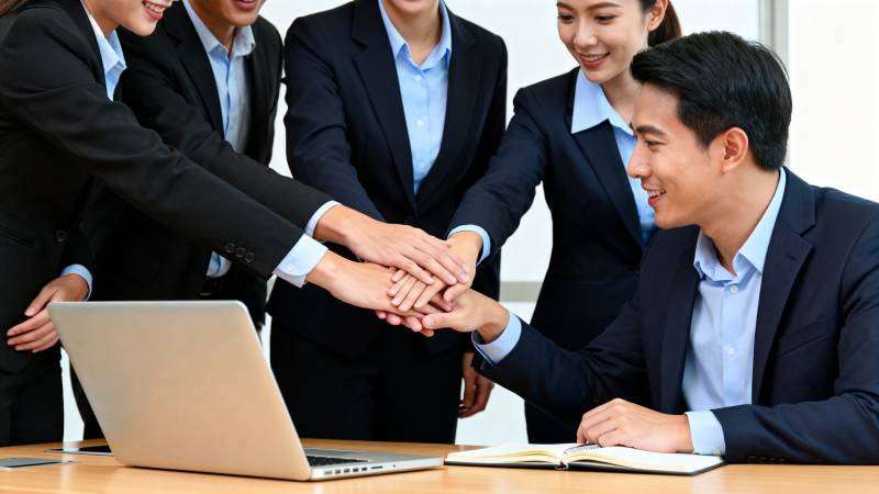 团队协作共进图片