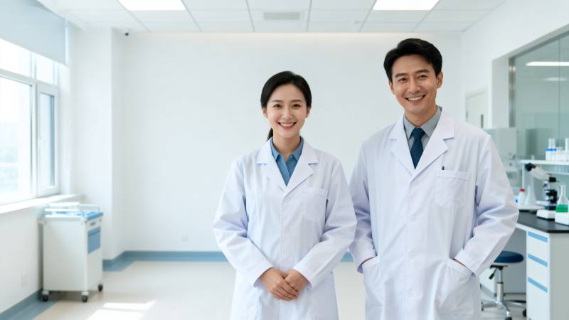 实验室里的微笑医生图片