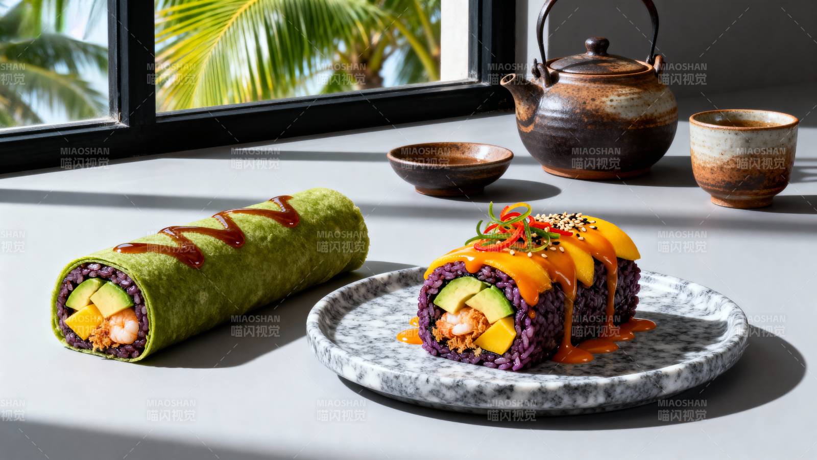 精致寿司卷图片