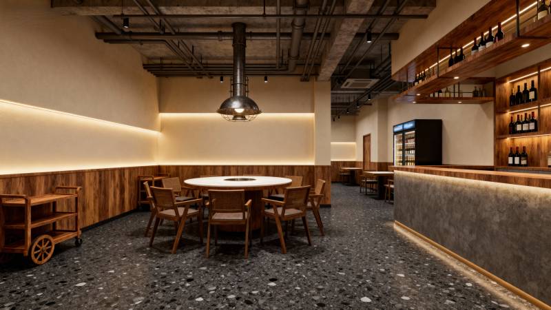 现代工业风餐厅图片