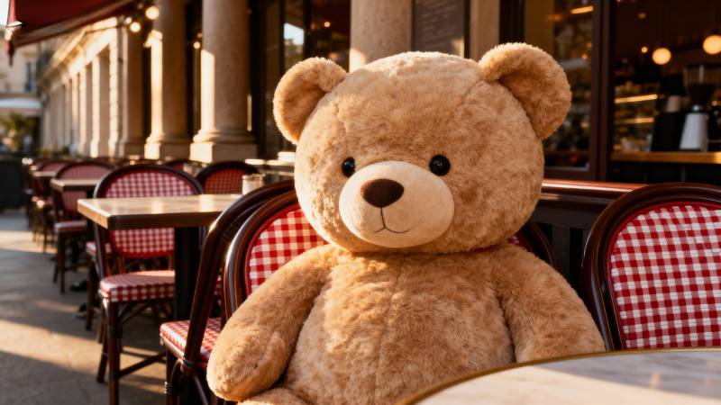 泰迪熊咖啡馆静坐图片