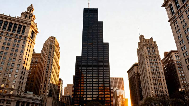 城市高楼剪影图片