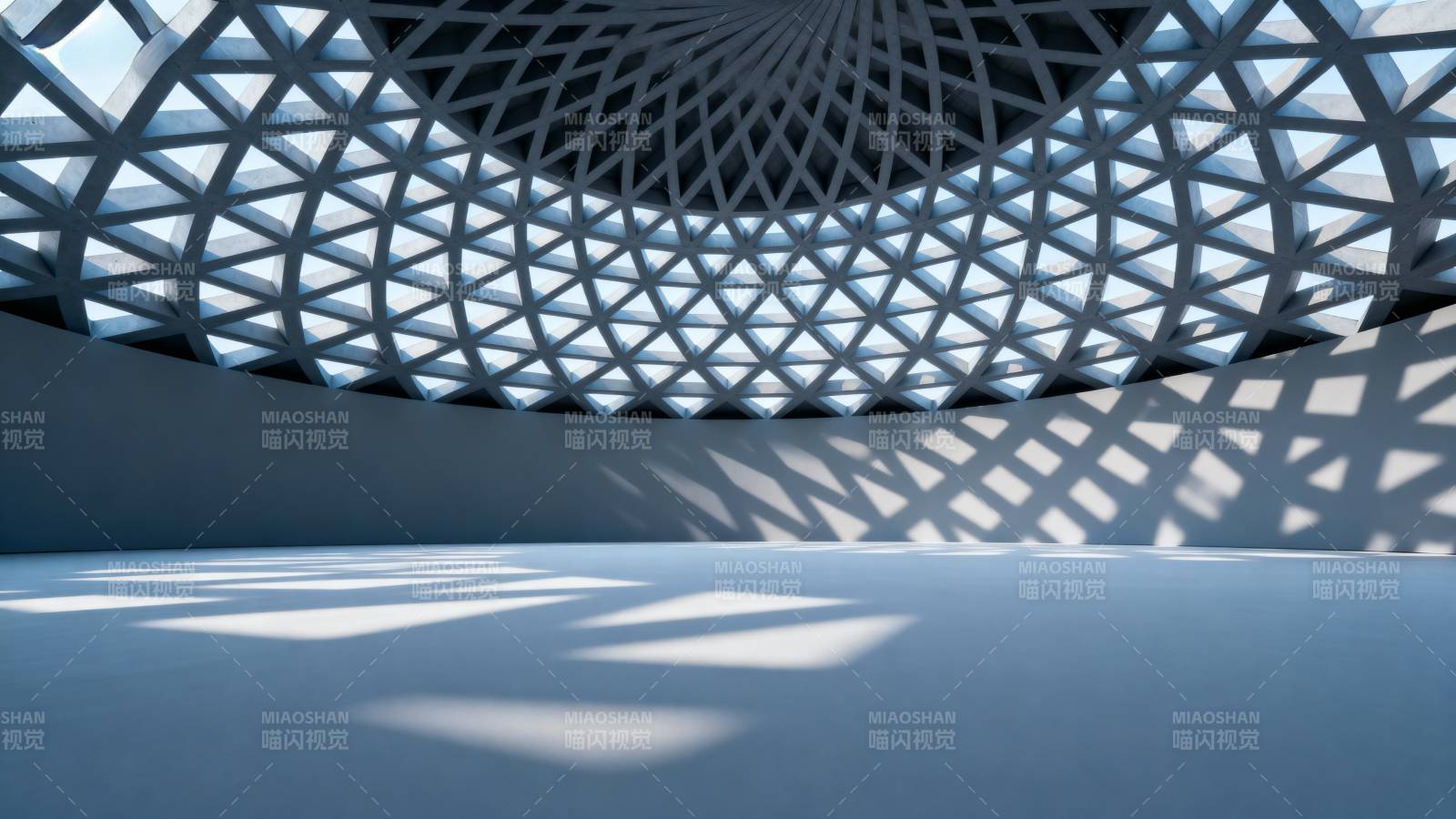 几何穹顶光影交错图片