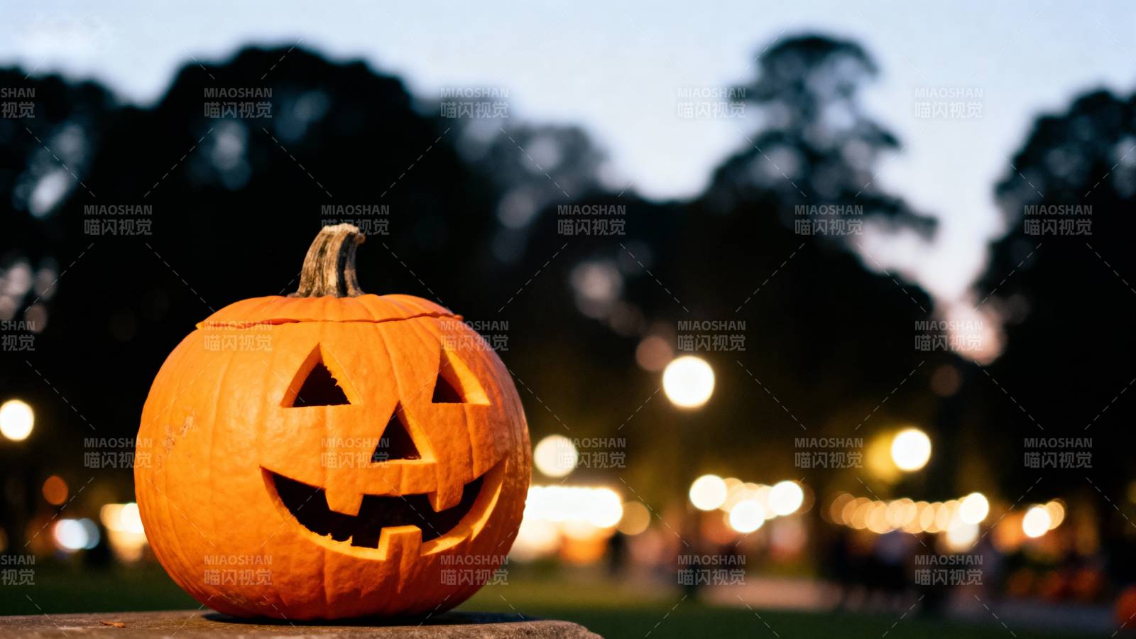 南瓜灯夜景图片