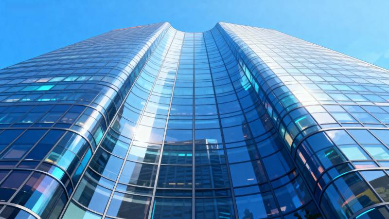 现代玻璃幕墙大厦图片