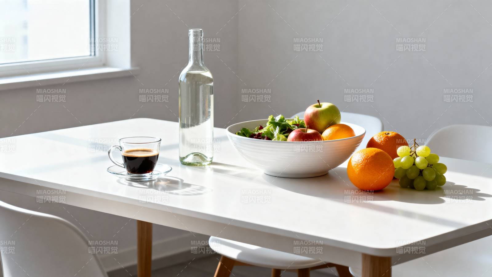 清新果盘与咖啡时光图片