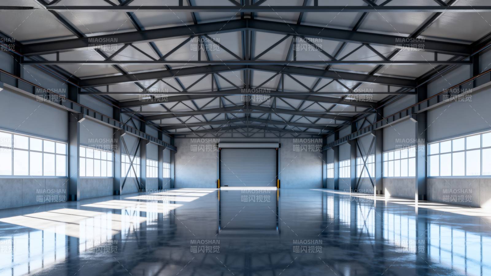 宽敞明亮的工业厂房图片