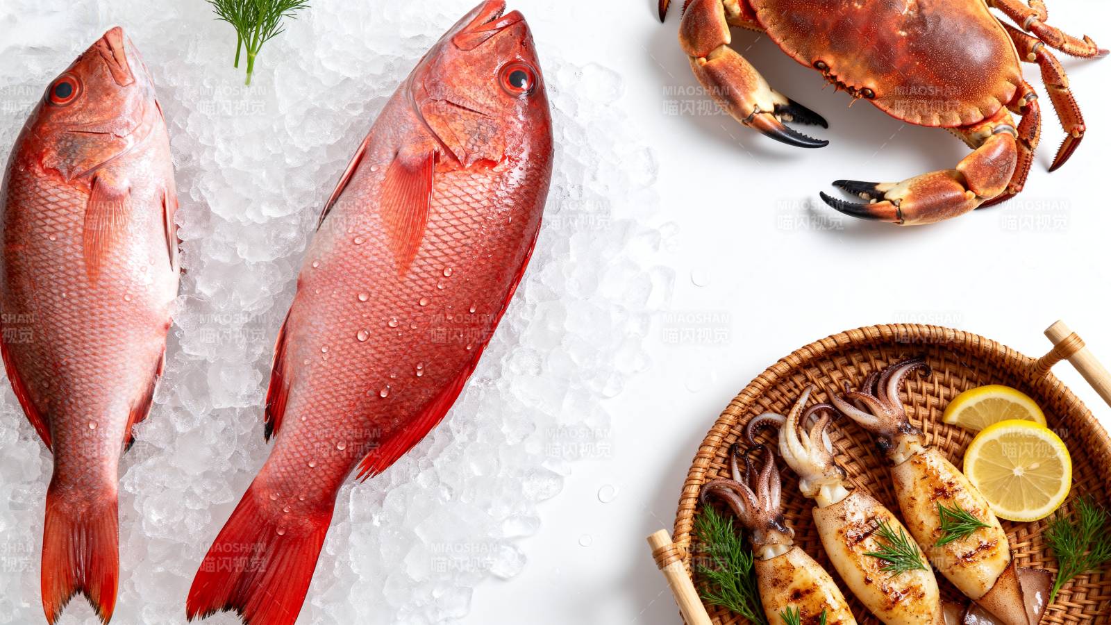 新鲜海鲜拼盘图片