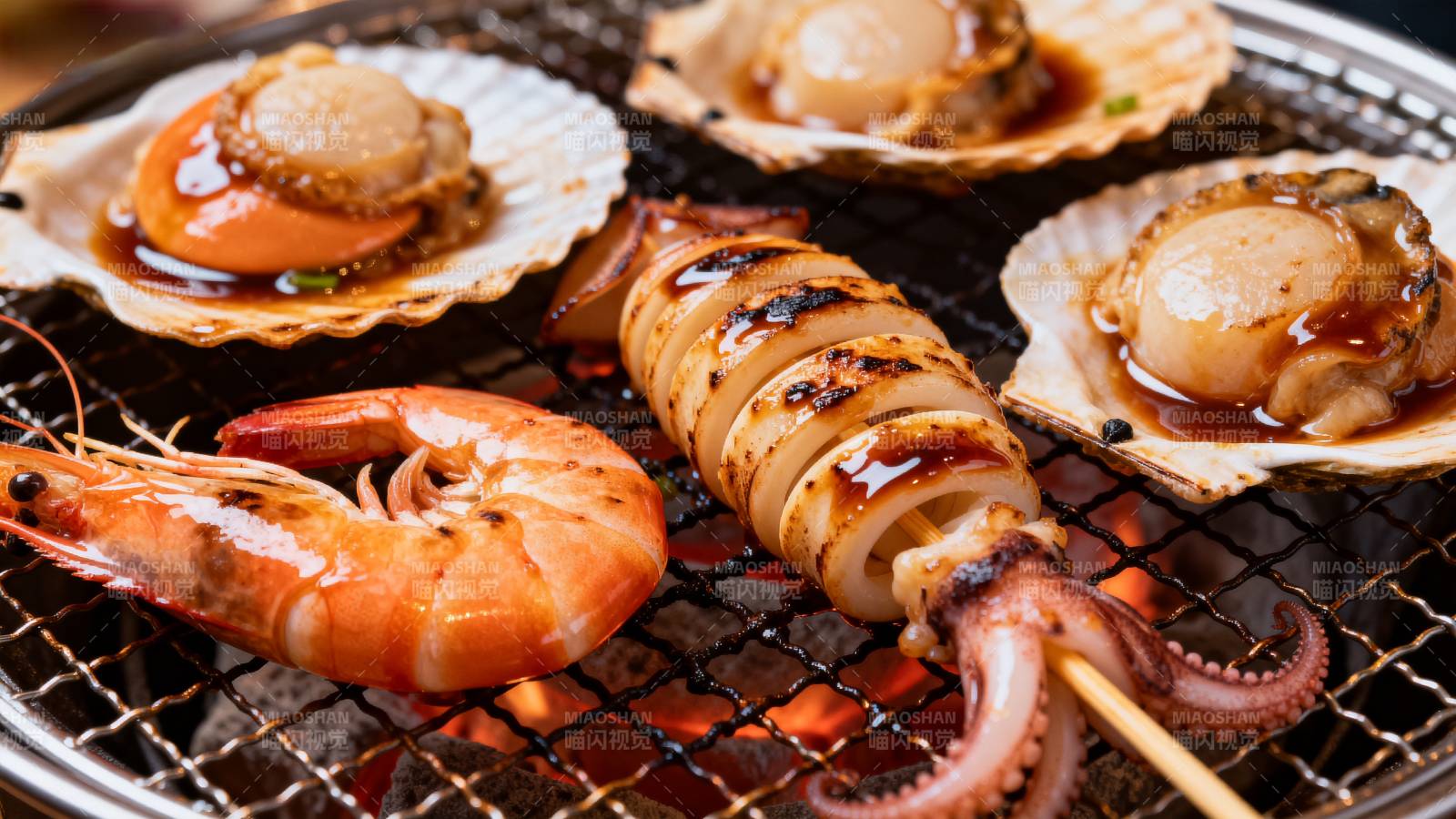 海鲜烧烤盛宴图片