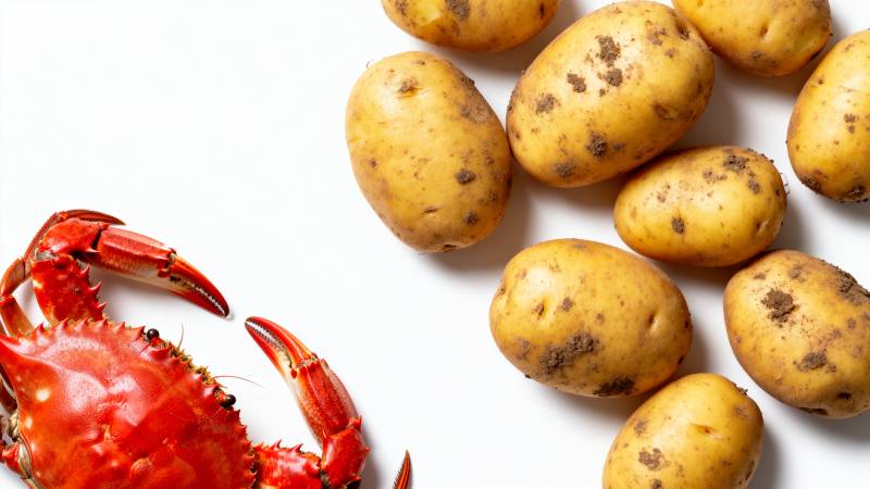 螃蟹与土豆图片