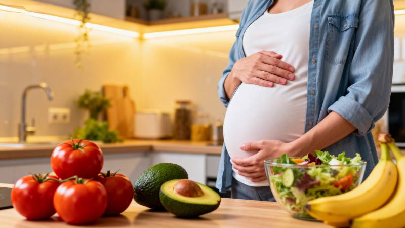 孕妇厨房备餐图片