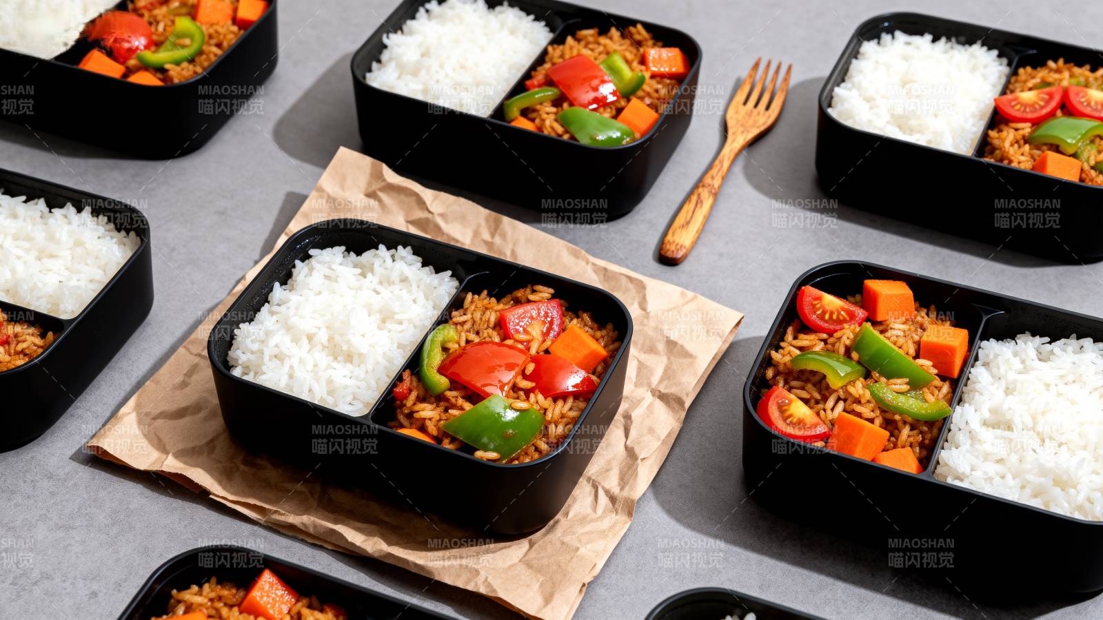 便当盒饭配菜图片