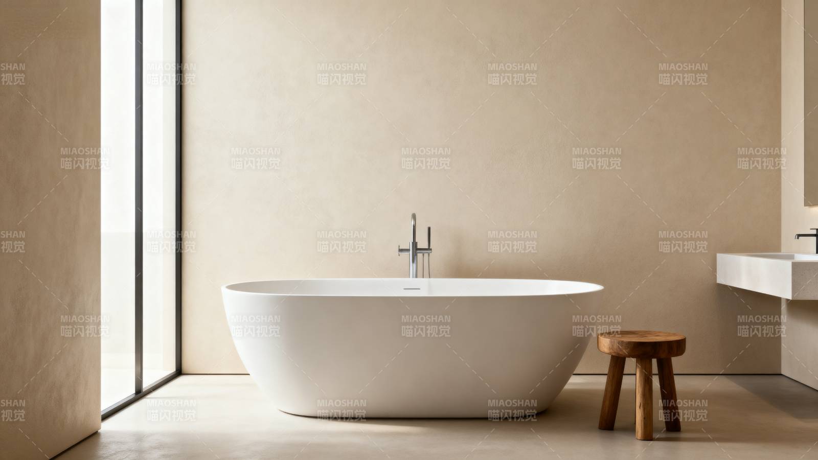 简约浴室浴缸设计图片