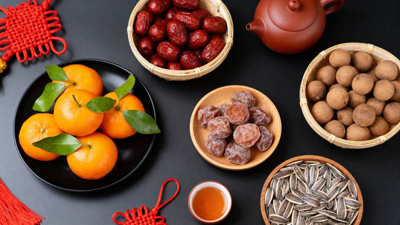 年味果品茶香图片