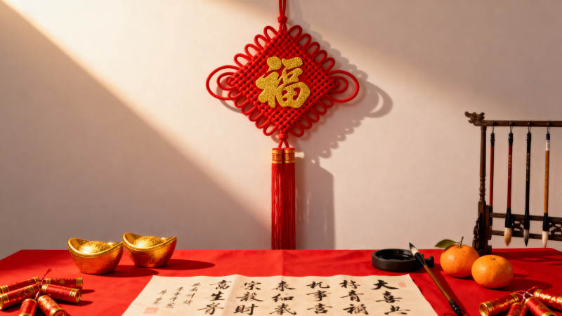 新春福字挂饰图片