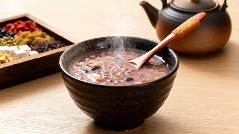 热腾腾的八宝粥图片