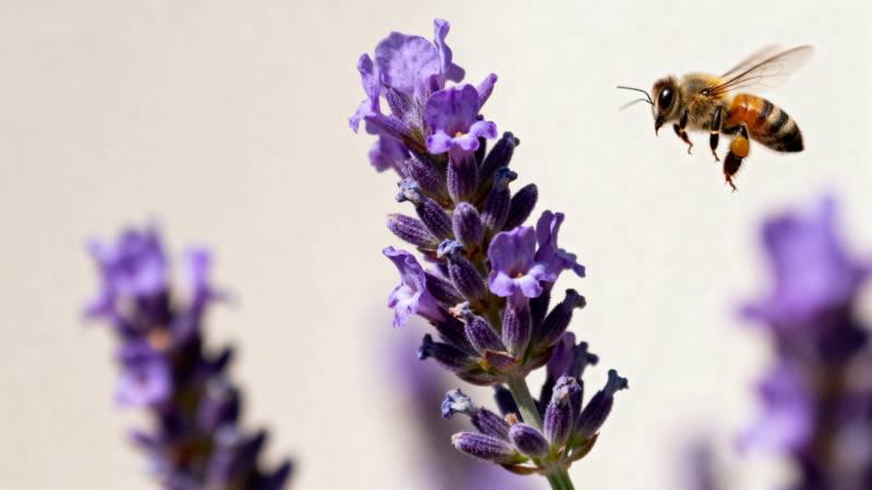 蜜蜂采蜜 lavender图片