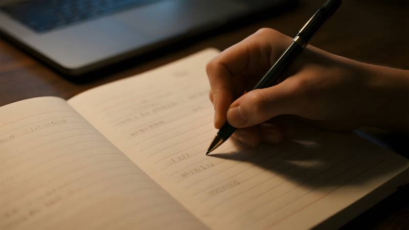 执笔书写时光图片