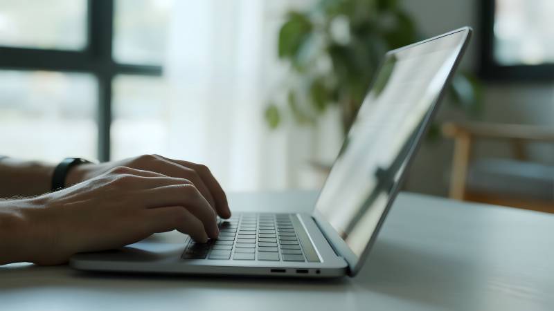 专注工作 键盘敲击图片