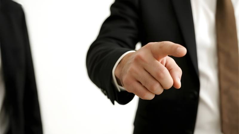 商务人士指向远方图片