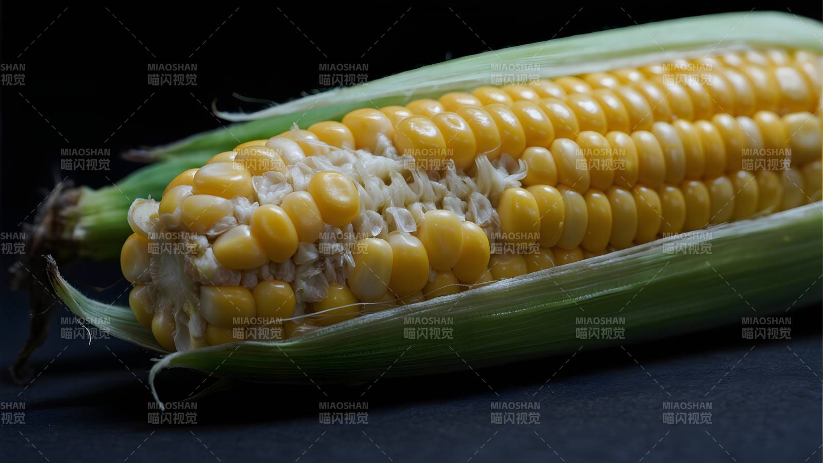 金黄玉米特写图片