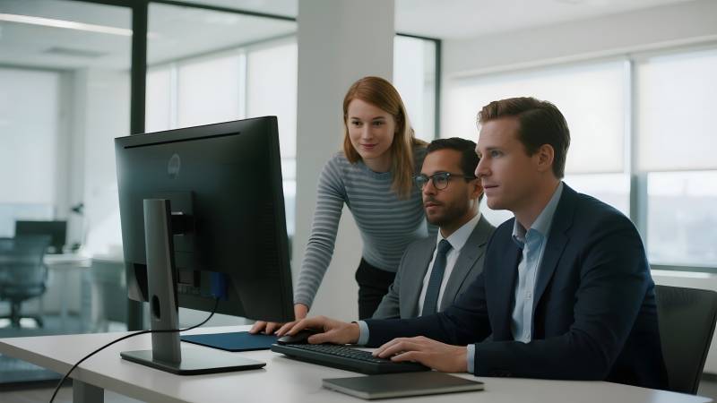 团队协作办公场景图片