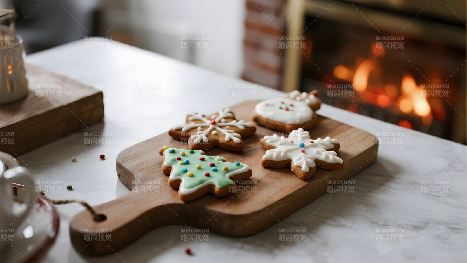 圣诞饼干温馨场景图片
