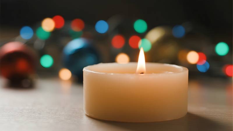 烛光映彩灯图片