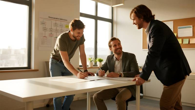 团队协作办公场景图片