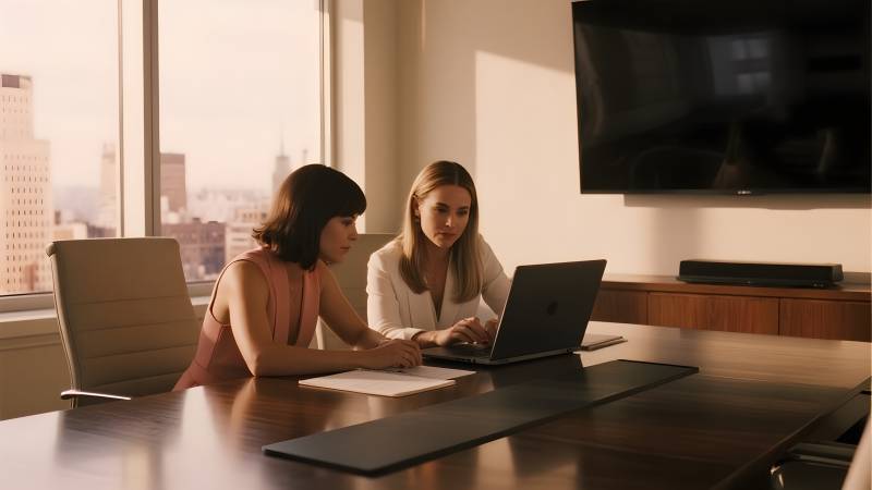 职场女性共商工作图片