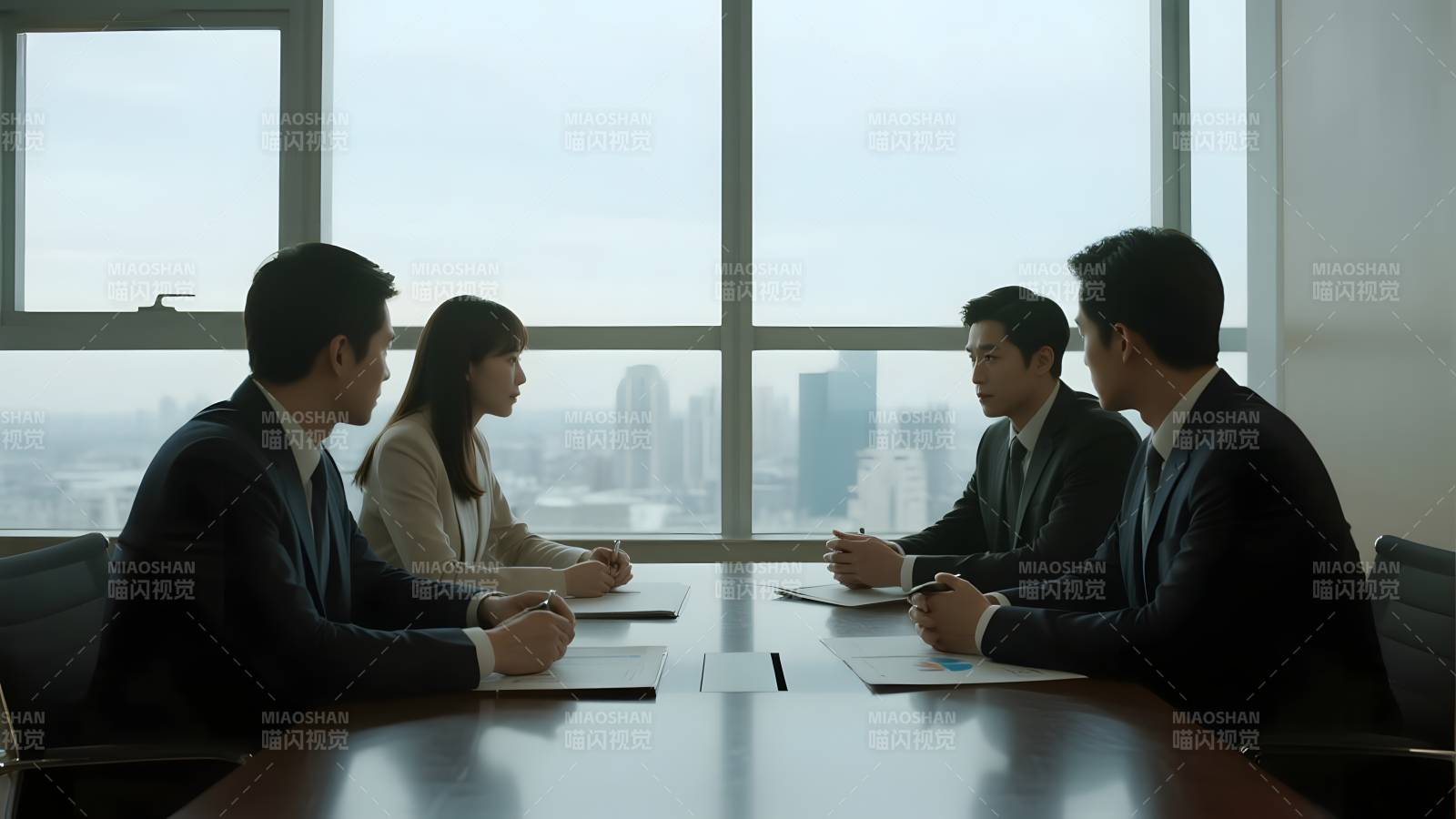 商务会议讨论中图片