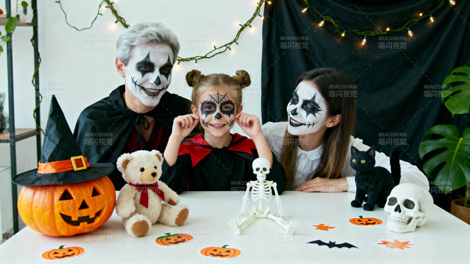 万圣节家庭装扮图片