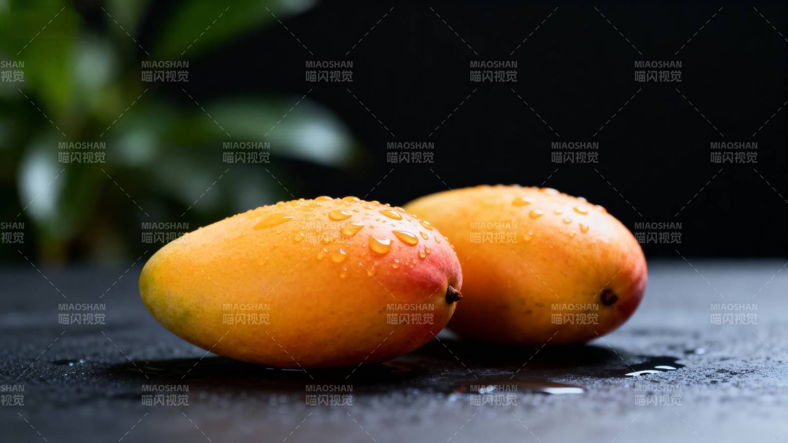 水珠芒果静置图图片