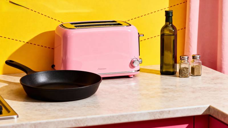 粉红厨房小家电图片