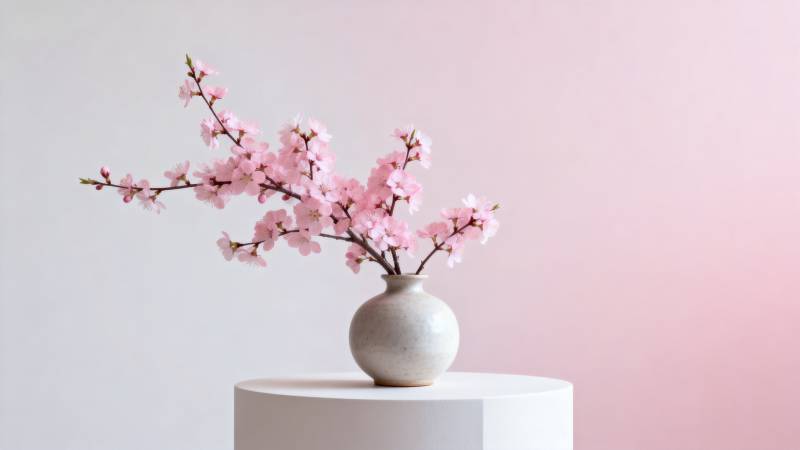 樱花静谧绽放图片