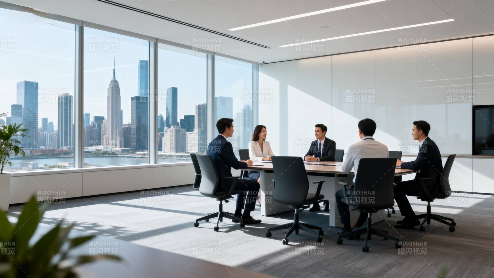 都市会议室会议图片