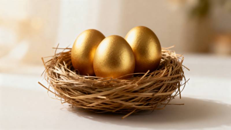 金蛋在巢中图片