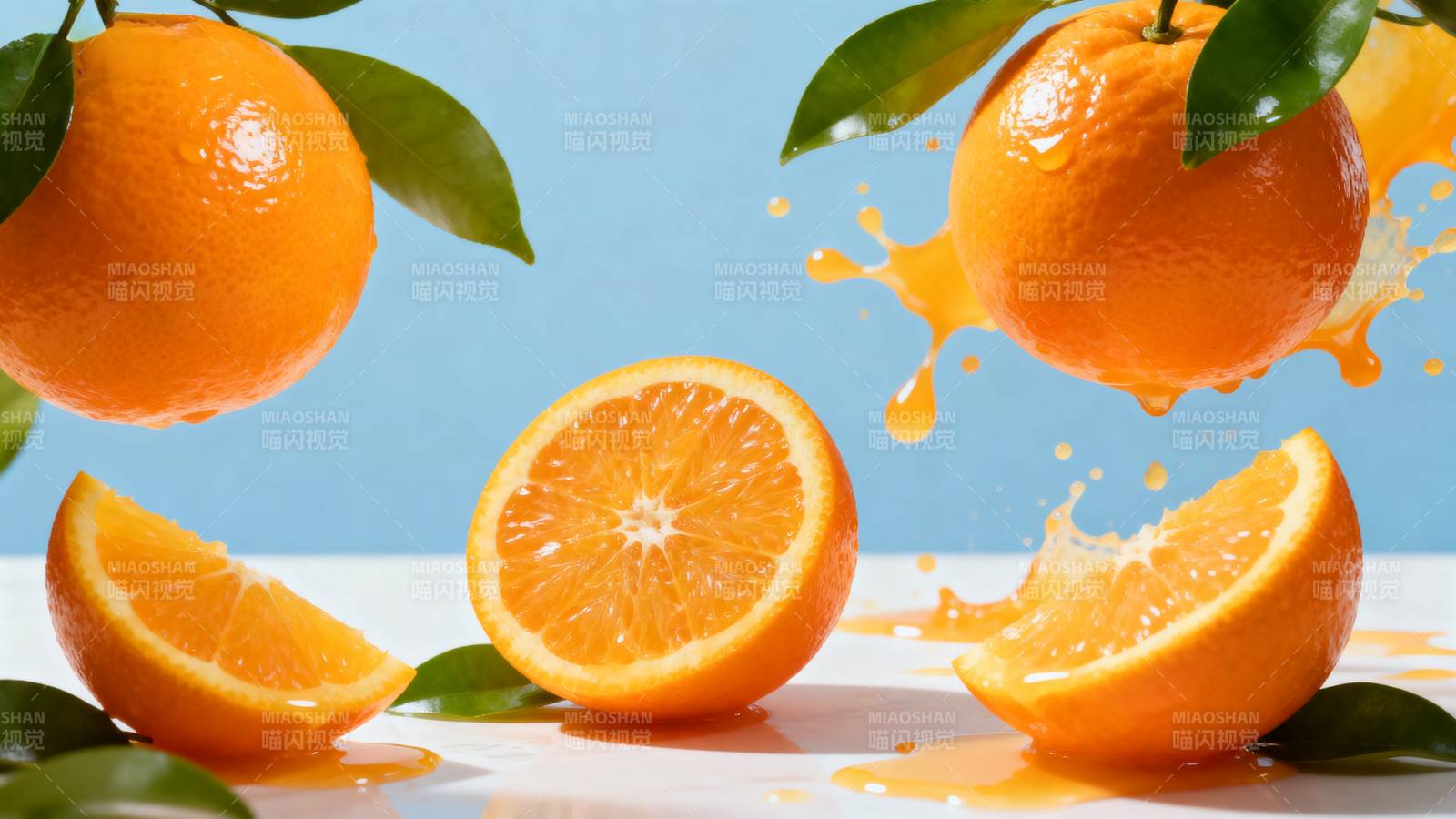 橙子飞溅瞬间图片
