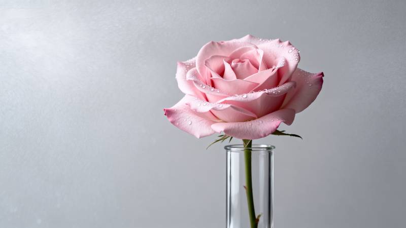 粉玫瑰静物图片