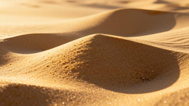 金色沙丘的柔美曲线图片