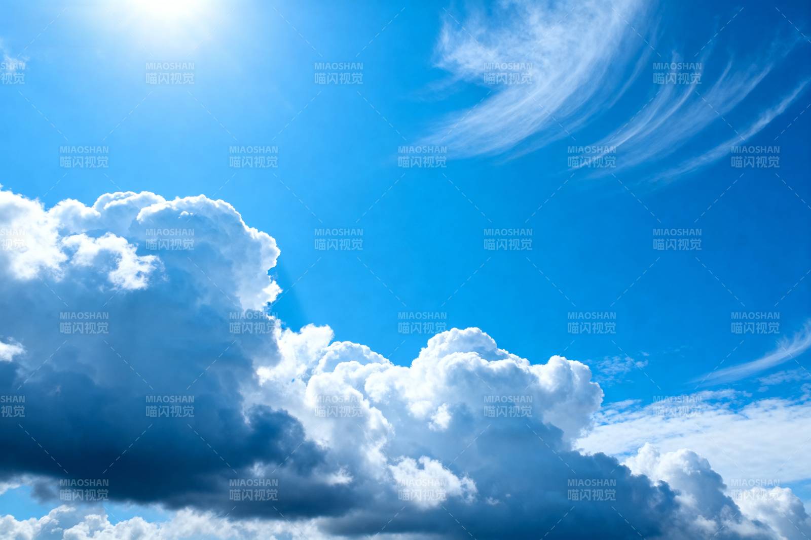 蓝天白云 晴空万里图片