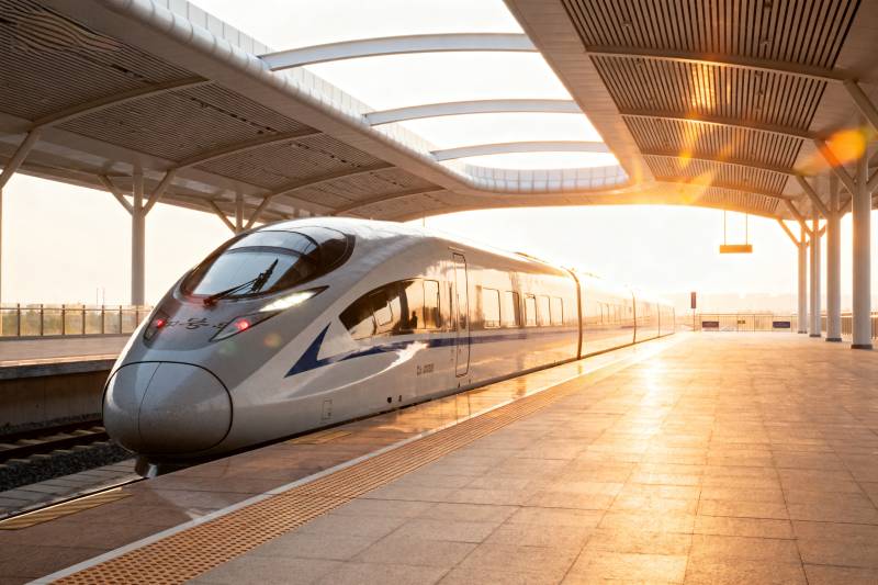 高铁停靠站台图片